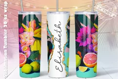 Add your name Tropical tumbler, personalized summer tumbler Product Image 1