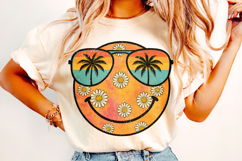 Retro Smiley Face Summer PNG, Beach PNG, Summer Vibes PNG Product Image 2