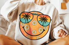 Retro Smiley Face Summer PNG, Beach PNG, Summer Vibes PNG Product Image 1
