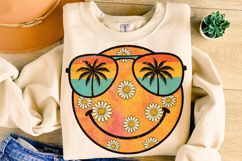 Retro Smiley Face Summer PNG, Beach PNG, Summer Vibes PNG Product Image 4
