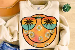 Retro Smiley Face Summer PNG, Beach PNG, Summer Vibes PNG Product Image 4