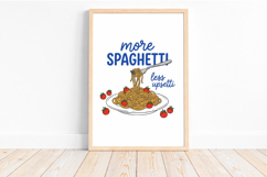 Summer Spaghetti Pasta Hand Drawn PNG Product Image 3