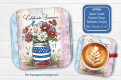 Flower Summer Square Coaster Sublimation Floral Farmhouse Product Image 1
