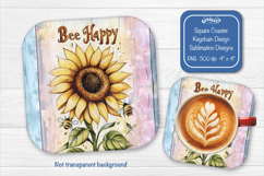 Sunflower Summer Square Coaster Sublimation Floral Farmhouse Product Image 1