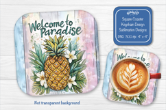 Pineapple Summer Square Coaster Sublimation Floral Farmhouse Product Image 1