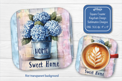 Flower Summer Square Coaster Sublimation Floral Farmhouse Product Image 1