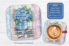 Flower Summer Square Coaster Sublimation Floral Farmhouse Product Image 1