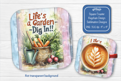 Garden Summer Square Coaster Sublimation Floral Farmhouse Product Image 1