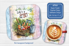 Garden Summer Square Coaster Sublimation Floral Farmhouse Product Image 1