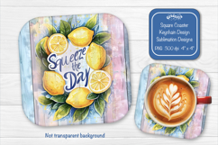 Lemon Summer Square Coaster Sublimation Tropical png Product Image 1