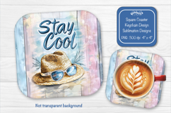 Beach Summer Square Coaster Sublimation tropical png Product Image 1