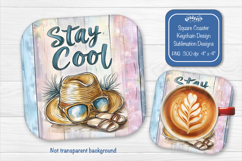 Beach Summer Square Coaster Sublimation tropical png Product Image 1