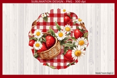 Strawberry Basket Wind Spinner Sublimation Template Png Product Image 3