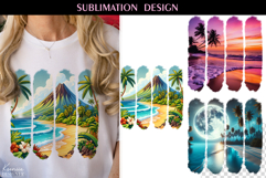 Watercolor Summer Beach T Shirt Sublimation|Camping Product Image 1