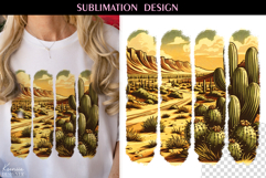 Vintage Desert T Shirt Sublimation | Cactus | Retro Sunset Product Image 1