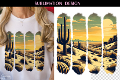 Vintage Desert T Shirt Sublimation | Cactus | Retro Sunset Product Image 1