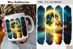 Watercolor Stripes Summer Beach| Coffee Mug Sublimation Product Image 1