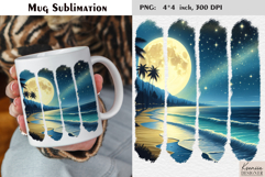 Watercolor Stripes Summer Beach| Coffee Mug Sublimation Product Image 1