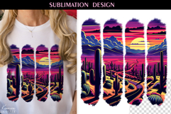 Vintage Desert T Shirt Sublimation | Cactus | Retro Sunset Product Image 1