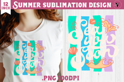 Summer Sublimation Bundle | Beach Quotes Retro Stripes png Product Image 5