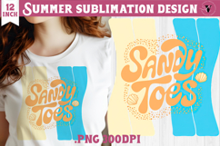 Summer Sublimation | Retro beach quote on stripes png Product Image 1