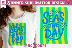 Summer Sublimation | Retro beach quote on stripes png Product Image 1