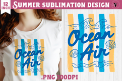 Summer Sublimation | Retro beach quote on stripes png Product Image 1