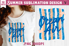 Summer Sublimation | Retro beach quote on stripes png Product Image 1
