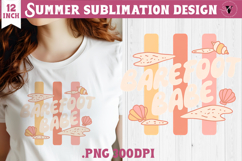 Summer Sublimation | Retro beach quote on stripes png Product Image 1