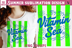 Summer Sublimation | Retro beach quote on stripes png Product Image 1