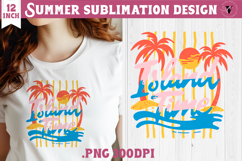 Summer Sublimation | Retro beach quote on stripes png Product Image 1