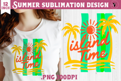 Summer Sublimation | Retro beach quote on stripes png Product Image 1