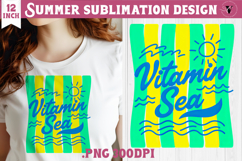 Summer Sublimation | Retro beach quote on stripes png Product Image 1
