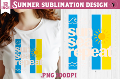 Summer Sublimation | Retro beach quote on stripes png Product Image 1