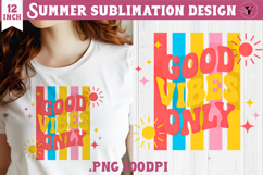 Summer Sublimation | Retro beach quote on stripes png Product Image 1