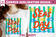 Summer Sublimation | Retro beach quote on stripes png Product Image 1