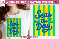 Summer Sublimation | Retro beach quote on stripes png Product Image 1