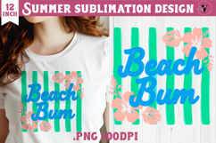 Summer Sublimation | Retro beach quote on stripes png Product Image 1