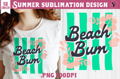 Summer Sublimation | Retro beach quote on stripes png Product Image 1