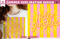 Summer Sublimation | Retro beach quote on stripes png Product Image 1