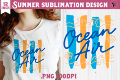 Summer Sublimation | Retro beach quote on stripes png Product Image 1
