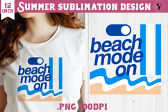 Summer Sublimation | Retro beach quote on stripes png Product Image 1