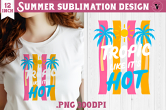 Summer Sublimation | Retro beach quote on stripes png Product Image 1