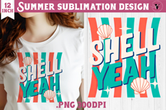 Summer Sublimation | Retro beach quote on stripes png Product Image 1