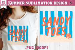 Summer Sublimation | Retro beach quote on stripes png Product Image 1