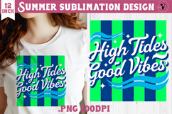 Summer Sublimation | Retro beach quote on stripes png Product Image 1