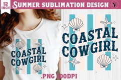 Summer Sublimation | Retro beach quote on stripes png Product Image 1