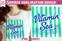Summer Sublimation | Retro beach quote on stripes png Product Image 1