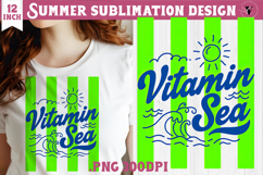 Summer Sublimation | Retro beach quote on stripes png Product Image 1