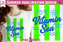 Summer Sublimation | Retro beach quote on stripes png Product Image 1